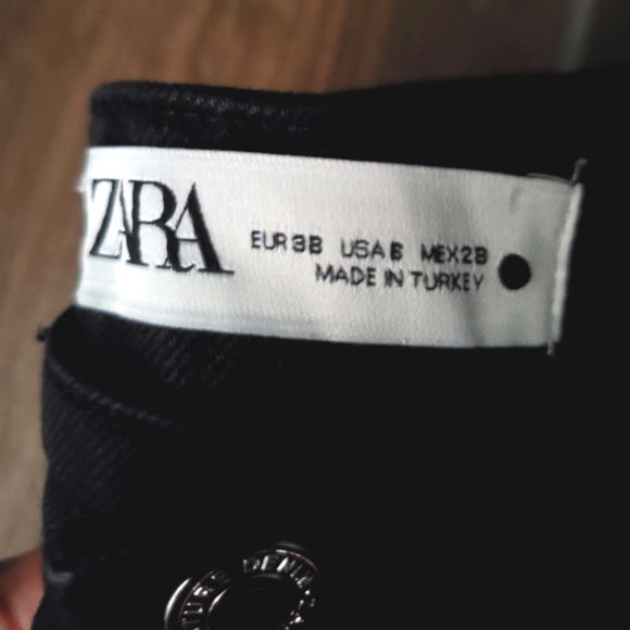 ZARA Black The 90s Slim Denim Jeans Women 6 - Picture 11 of 11